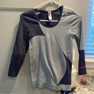 Adidas Stella McCarthy 3/4 sleeve blue top